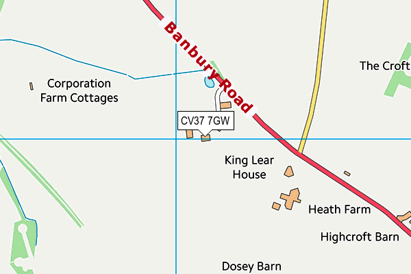 CV37 7GW map - OS VectorMap District (Ordnance Survey)