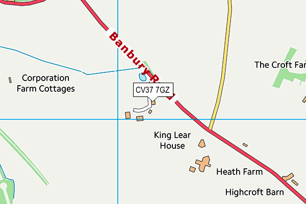 CV37 7GZ map - OS VectorMap District (Ordnance Survey)