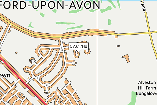 CV37 7HB map - OS VectorMap District (Ordnance Survey)