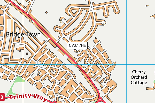 CV37 7HE map - OS VectorMap District (Ordnance Survey)