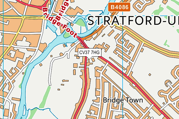 CV37 7HG map - OS VectorMap District (Ordnance Survey)