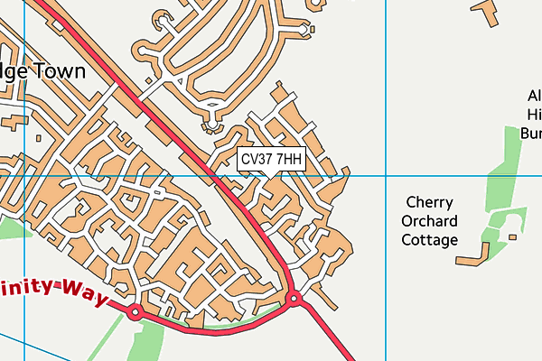 CV37 7HH map - OS VectorMap District (Ordnance Survey)