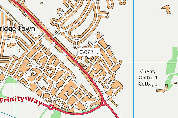 CV37 7HJ map - OS VectorMap District (Ordnance Survey)