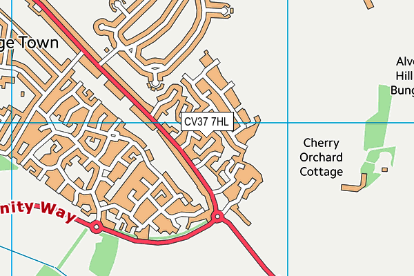 CV37 7HL map - OS VectorMap District (Ordnance Survey)