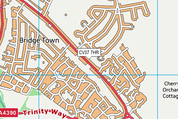 CV37 7HR map - OS VectorMap District (Ordnance Survey)