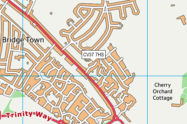 CV37 7HS map - OS VectorMap District (Ordnance Survey)