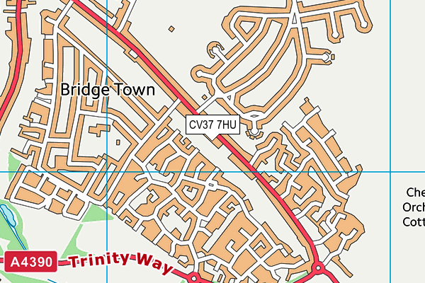 CV37 7HU map - OS VectorMap District (Ordnance Survey)