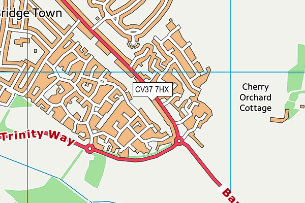 CV37 7HX map - OS VectorMap District (Ordnance Survey)