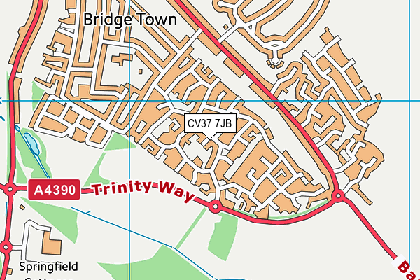 CV37 7JB map - OS VectorMap District (Ordnance Survey)