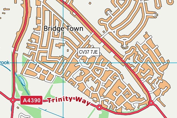 CV37 7JE map - OS VectorMap District (Ordnance Survey)