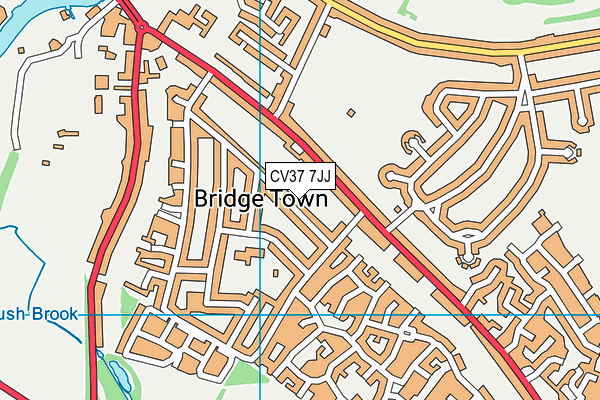 CV37 7JJ map - OS VectorMap District (Ordnance Survey)