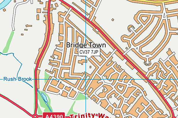 Bridgetown Primary School map (CV37 7JP) - OS VectorMap District (Ordnance Survey)