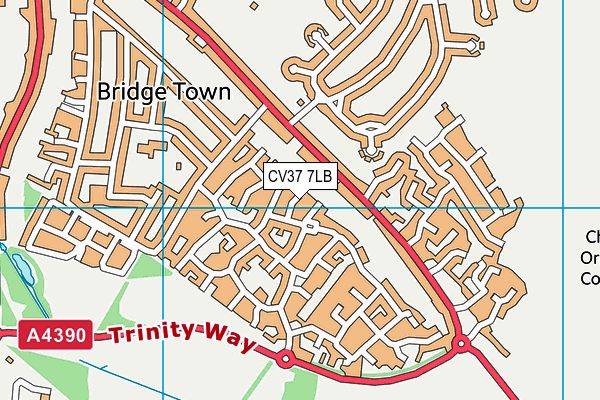 CV37 7LB map - OS VectorMap District (Ordnance Survey)