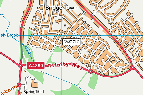 CV37 7LG map - OS VectorMap District (Ordnance Survey)