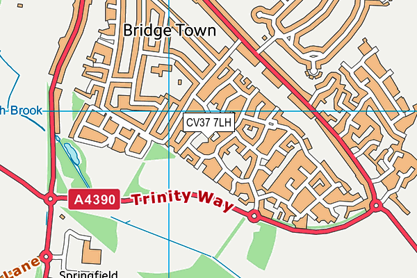 CV37 7LH map - OS VectorMap District (Ordnance Survey)