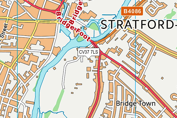 Stratford Upon Avon Sports Club map (CV37 7LS) - OS VectorMap District (Ordnance Survey)