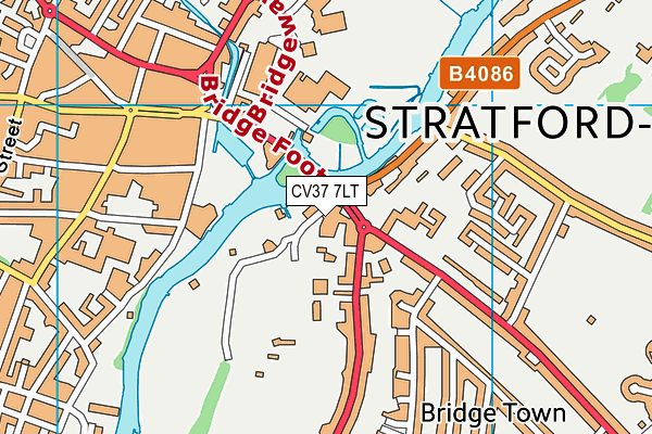 CV37 7LT map - OS VectorMap District (Ordnance Survey)