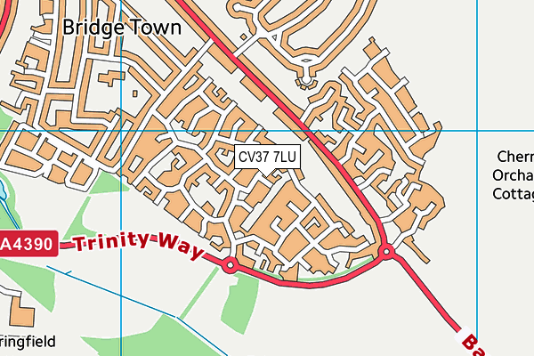 CV37 7LU map - OS VectorMap District (Ordnance Survey)