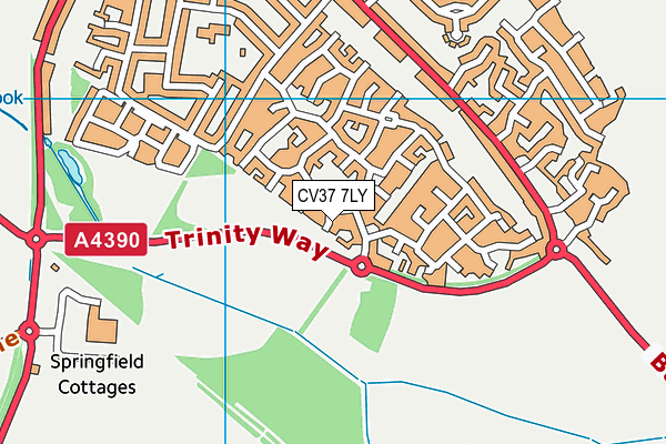 CV37 7LY map - OS VectorMap District (Ordnance Survey)