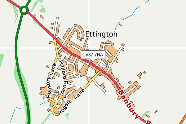 CV37 7NA map - OS VectorMap District (Ordnance Survey)