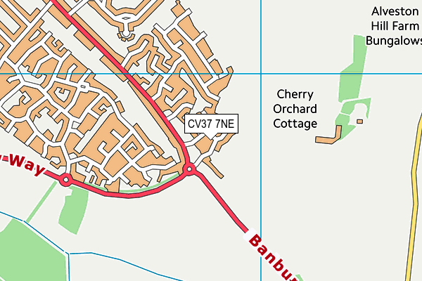 CV37 7NE map - OS VectorMap District (Ordnance Survey)