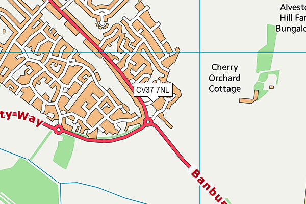 CV37 7NL map - OS VectorMap District (Ordnance Survey)