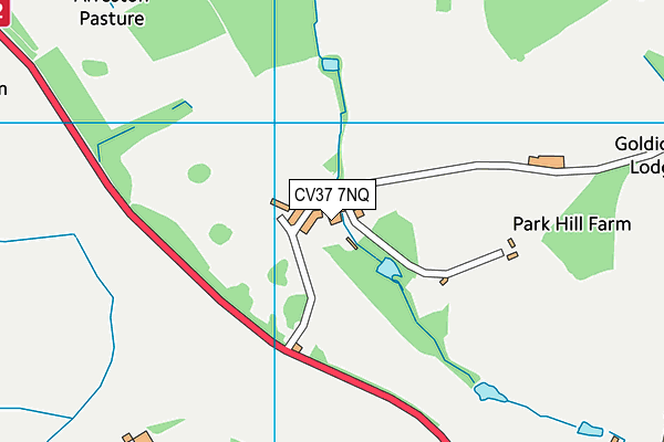 CV37 7NQ map - OS VectorMap District (Ordnance Survey)