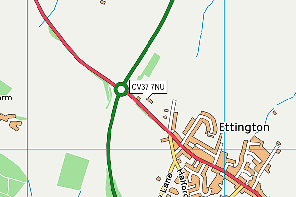 CV37 7NU map - OS VectorMap District (Ordnance Survey)