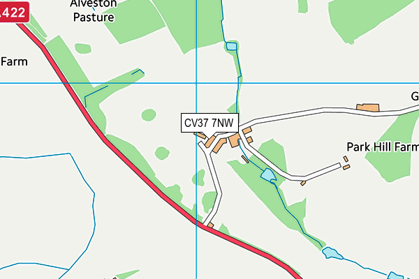 CV37 7NW map - OS VectorMap District (Ordnance Survey)