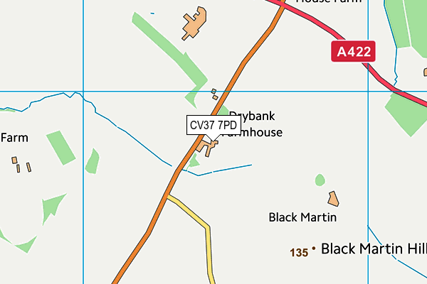 CV37 7PD map - OS VectorMap District (Ordnance Survey)