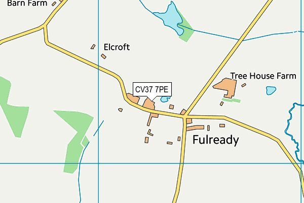 CV37 7PE map - OS VectorMap District (Ordnance Survey)