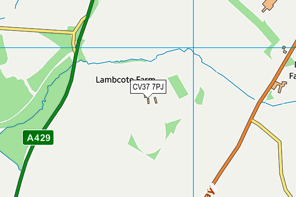 CV37 7PJ map - OS VectorMap District (Ordnance Survey)