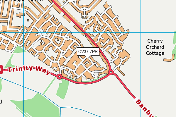 CV37 7PR map - OS VectorMap District (Ordnance Survey)
