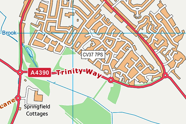 CV37 7PS map - OS VectorMap District (Ordnance Survey)