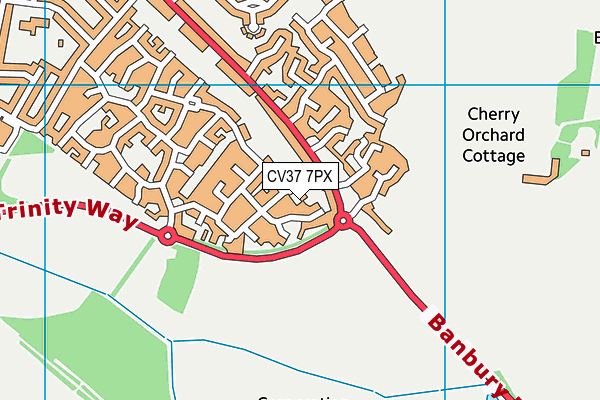 CV37 7PX map - OS VectorMap District (Ordnance Survey)