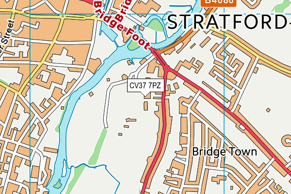 CV37 7PZ map - OS VectorMap District (Ordnance Survey)