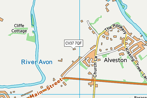 CV37 7QF map - OS VectorMap District (Ordnance Survey)