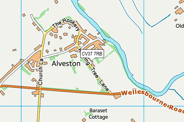 CV37 7RB map - OS VectorMap District (Ordnance Survey)