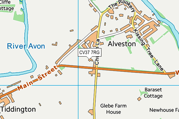 CV37 7RG map - OS VectorMap District (Ordnance Survey)