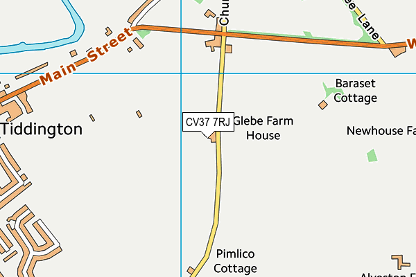 CV37 7RJ map - OS VectorMap District (Ordnance Survey)