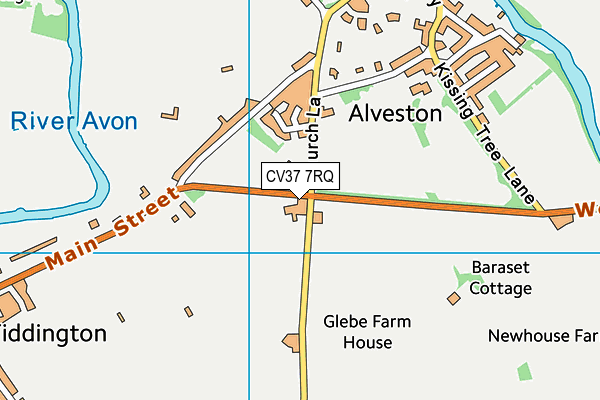 CV37 7RQ map - OS VectorMap District (Ordnance Survey)