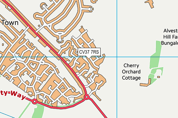 CV37 7RS map - OS VectorMap District (Ordnance Survey)