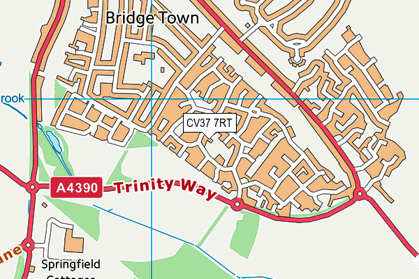 CV37 7RT map - OS VectorMap District (Ordnance Survey)