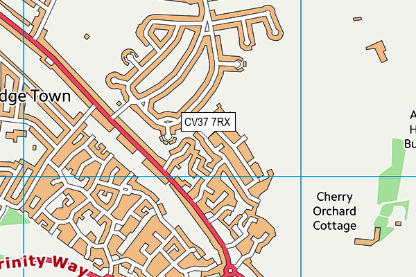 CV37 7RX map - OS VectorMap District (Ordnance Survey)