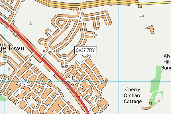 CV37 7RY map - OS VectorMap District (Ordnance Survey)