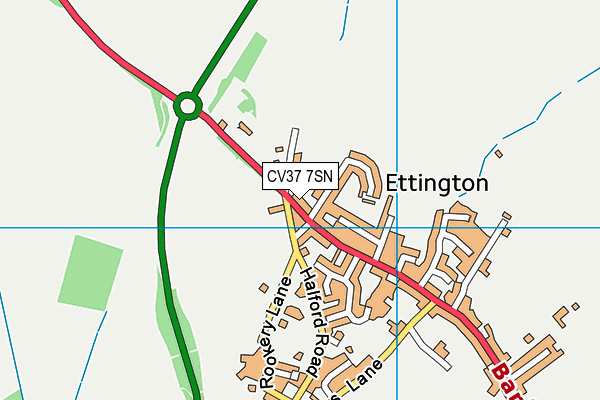 Map of ETTINGTON VILLAGE STORE LIMITED at district scale