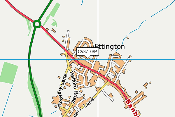 Ettington CofE Primary School map (CV37 7SP) - OS VectorMap District (Ordnance Survey)