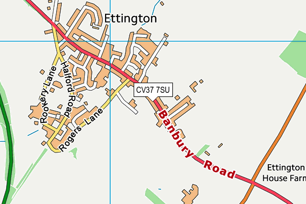 CV37 7SU map - OS VectorMap District (Ordnance Survey)