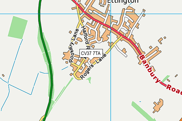 Ettington Community Centre map (CV37 7TA) - OS VectorMap District (Ordnance Survey)