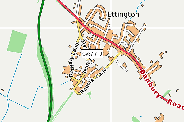 CV37 7TJ map - OS VectorMap District (Ordnance Survey)